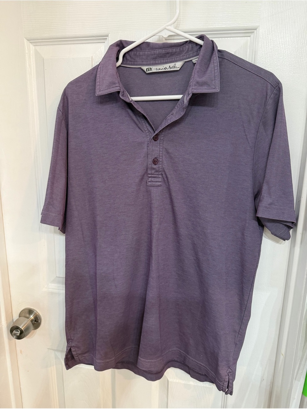 Travis Mathew Lavender Short Sleeve Polo